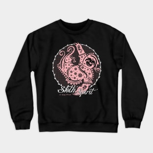 Sloth Spirit / pink_black [mr.Lenny Friends] Crewneck Sweatshirt